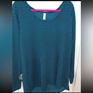 LuLaRoe 3xl Blue Polkadot Lynnae